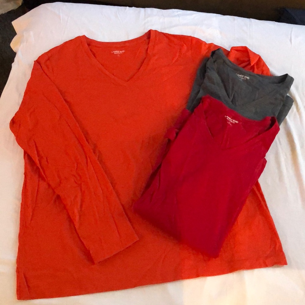 Relaxed Fit LandsEnd Long sleeve Tshirts 14/16